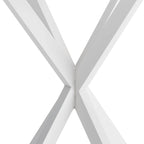 Tavolo da pranzo rotondo bianco / nero / marmo bianco, gambe incrociate, 2 persone, piano rimovibile
