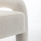 Poltrona d'accento moderna in tessuto Teddy, singola, colori assortiti