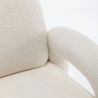 Poltrona d'accento moderna in tessuto Teddy, singola, colori assortiti