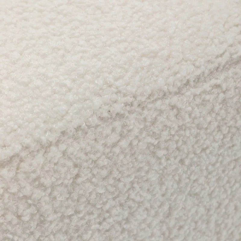 Poltrona d'accento moderna in tessuto Teddy, singola, colori assortiti