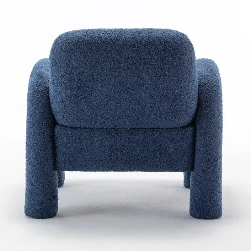 Poltrona d'accento moderna in tessuto Teddy, singola, colori assortiti