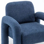 Poltrona d'accento moderna in tessuto Teddy, singola, colori assortiti