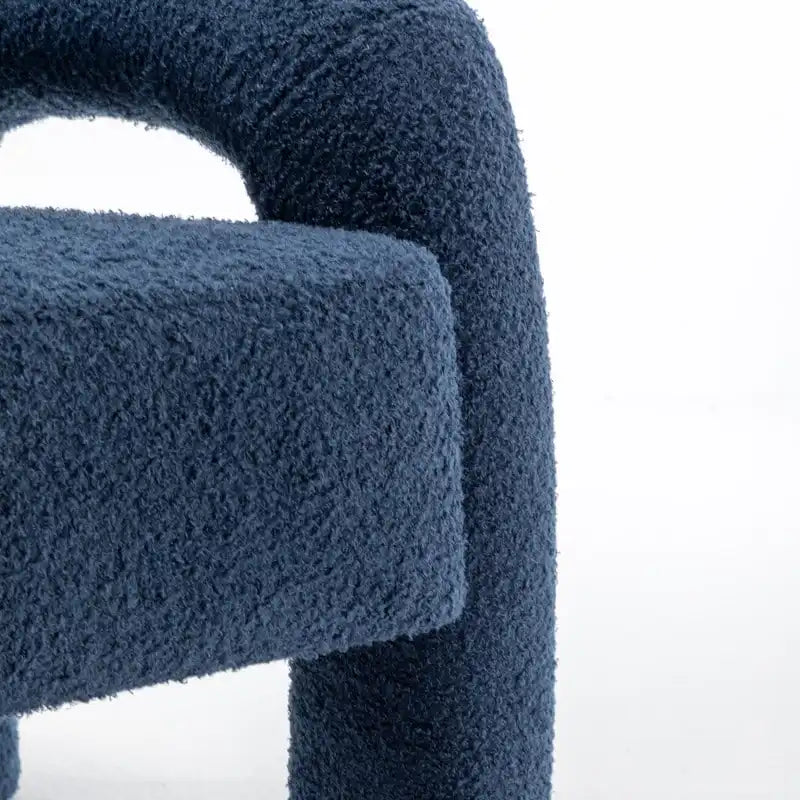 Poltrona d'accento moderna in tessuto Teddy, singola, colori assortiti