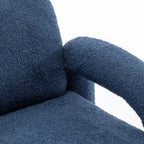 Poltrona d'accento moderna in tessuto Teddy, singola, colori assortiti