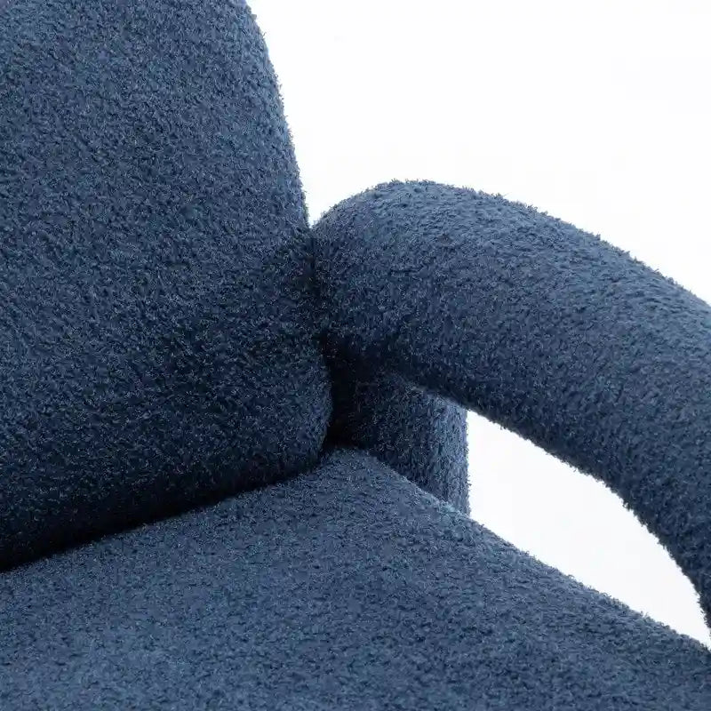 Poltrona d'accento moderna in tessuto Teddy, singola, colori assortiti
