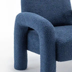 Poltrona d'accento moderna in tessuto Teddy, singola, colori assortiti