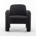 Poltrona d'accento moderna in tessuto Teddy, singola, colori assortiti