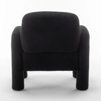 Poltrona d'accento moderna in tessuto Teddy, singola, colori assortiti