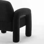 Poltrona d'accento moderna in tessuto Teddy, singola, colori assortiti