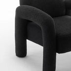 Poltrona d'accento moderna in tessuto Teddy, singola, colori assortiti