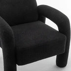 Poltrona d'accento moderna in tessuto Teddy, singola, colori assortiti