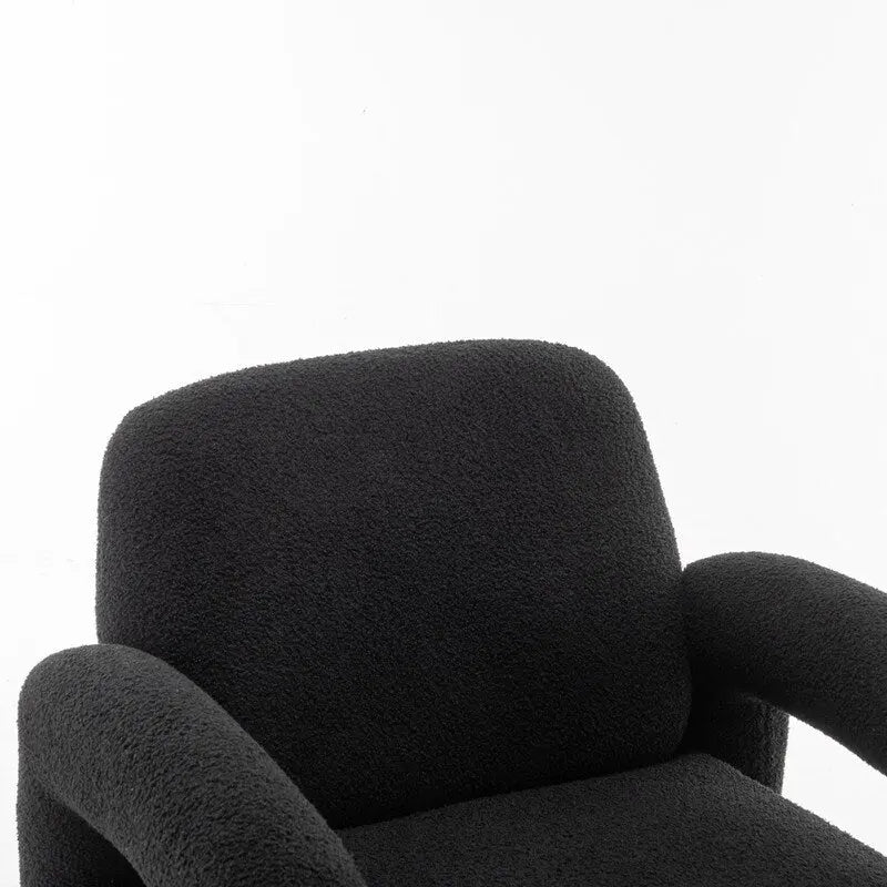 Poltrona d'accento moderna in tessuto Teddy, singola, colori assortiti