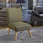 Sedia d'Appoggio Mid-Century Grigia / Marrone Chiaro / Marrone / Viola / Verde, Tessuto in Lino, Seduta Singola