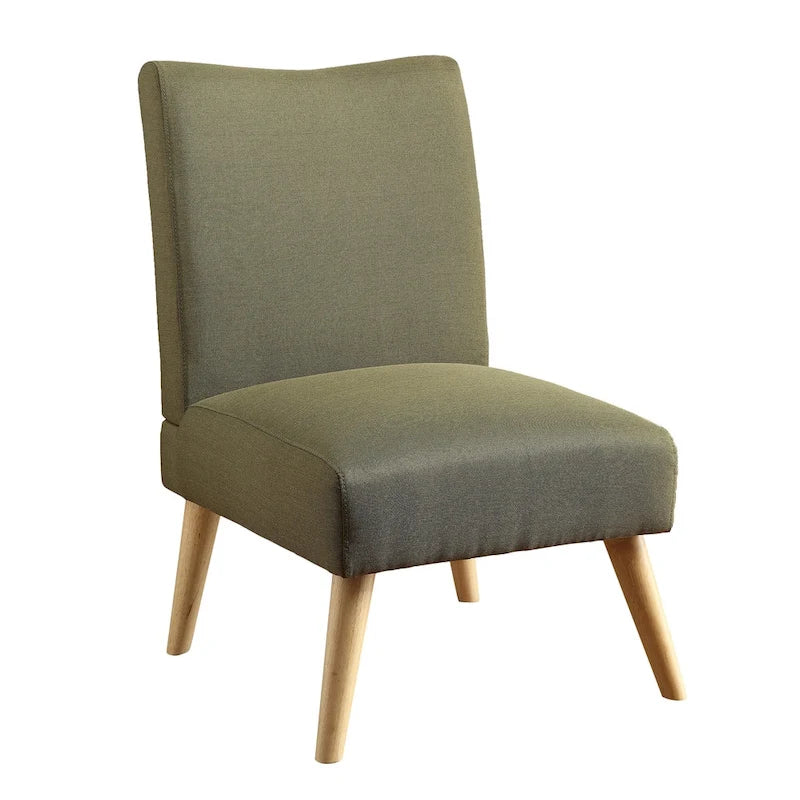 Sedia d'Appoggio Mid-Century Grigia / Marrone Chiaro / Marrone / Viola / Verde, Tessuto in Lino, Seduta Singola