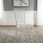 Magnolia Manor Antique White Weathered Bark Spindle Back Side Chair (Set of 2)