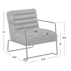 Poltrona d'accento in similpelle Mid-Century marrone scuro / grigio / cammello, seduta singola