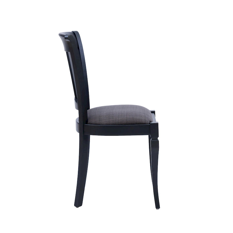 Chaise d'appoint de salle à manger en bois massif (lot de 2)