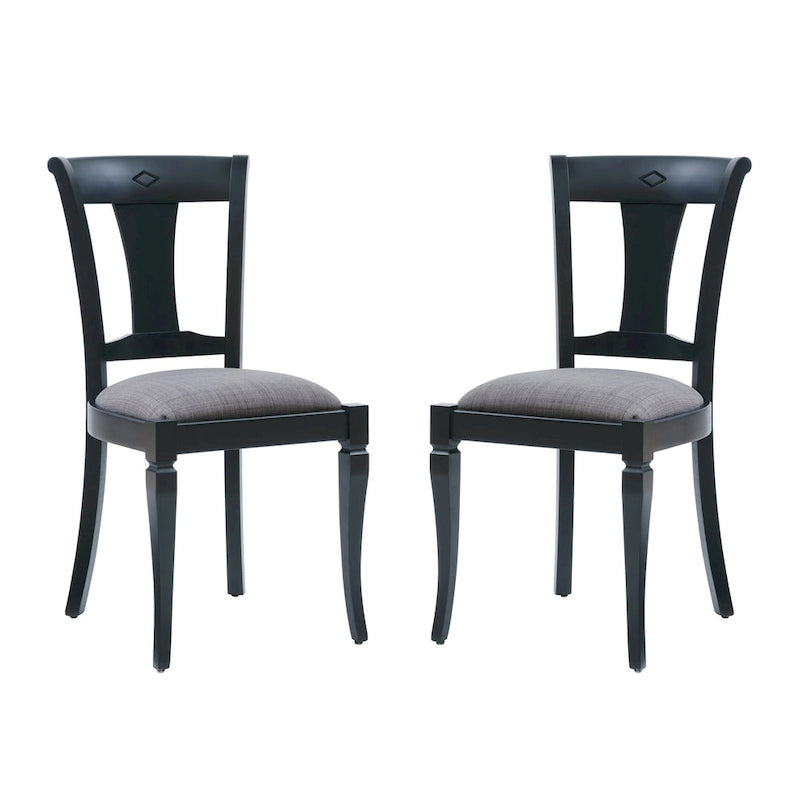 Chaise d'appoint de salle à manger en bois massif (lot de 2)