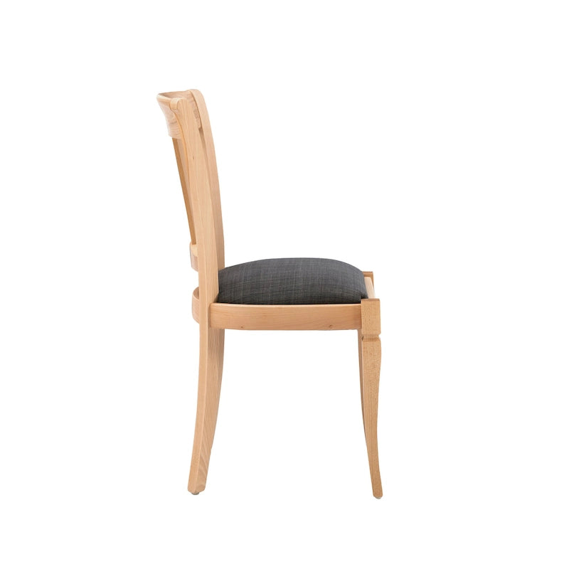 Chaise d'appoint de salle à manger en bois massif (lot de 2)