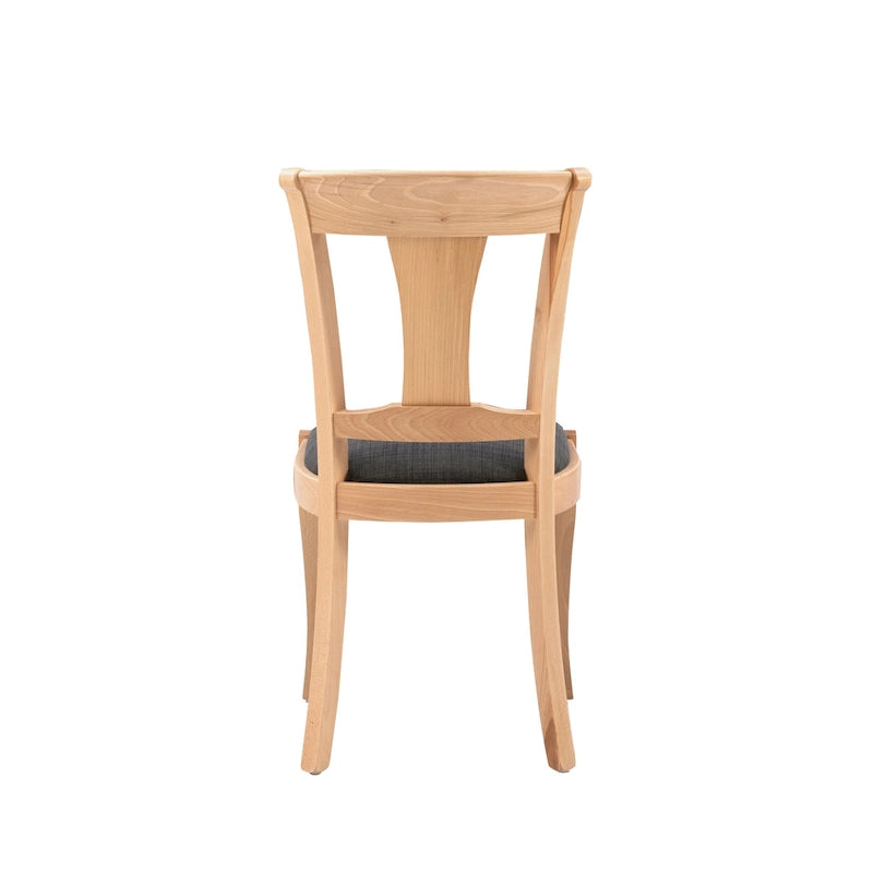 Chaise d'appoint de salle à manger en bois massif (lot de 2)