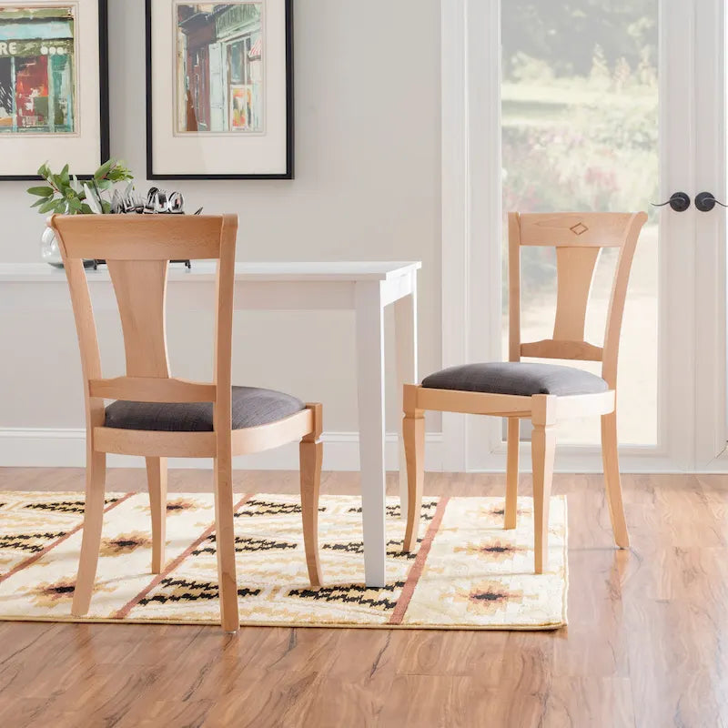 Chaise d'appoint de salle à manger en bois massif (lot de 2)