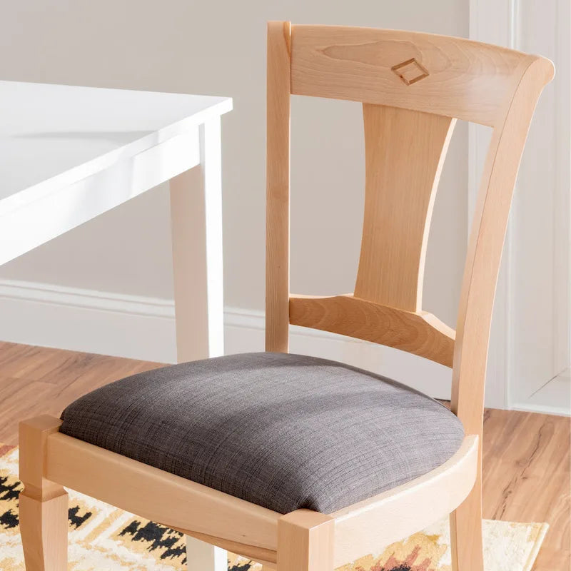 Chaise d'appoint de salle à manger en bois massif (lot de 2)