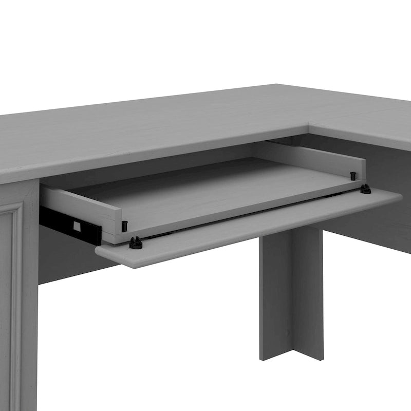 L-vormig bureau van 60 W met opbergkast, in boerderijstijl