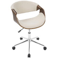 Chaise de bureau moderne en noyer de style mi-siècle
