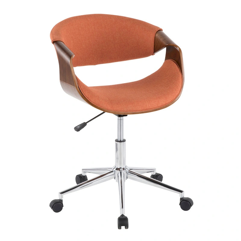 Chaise de bureau moderne en noyer de style mi-siècle