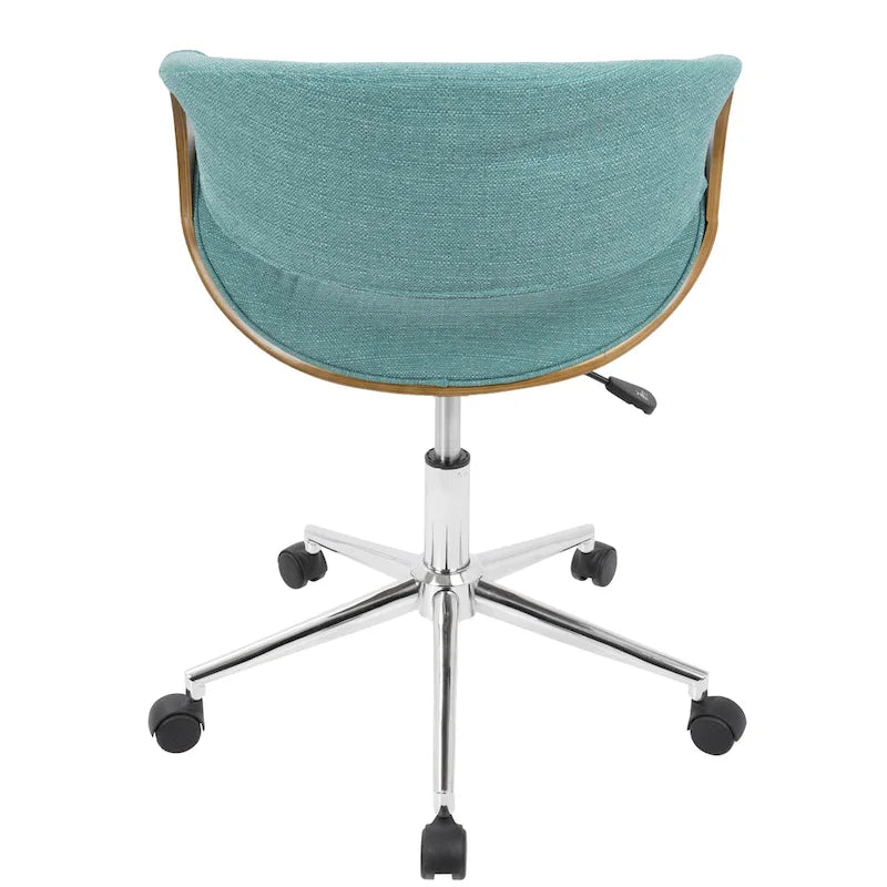 Chaise de bureau moderne en noyer de style mi-siècle