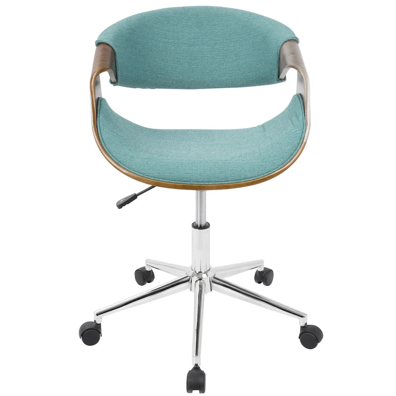 Chaise de bureau moderne en noyer de style mi-siècle
