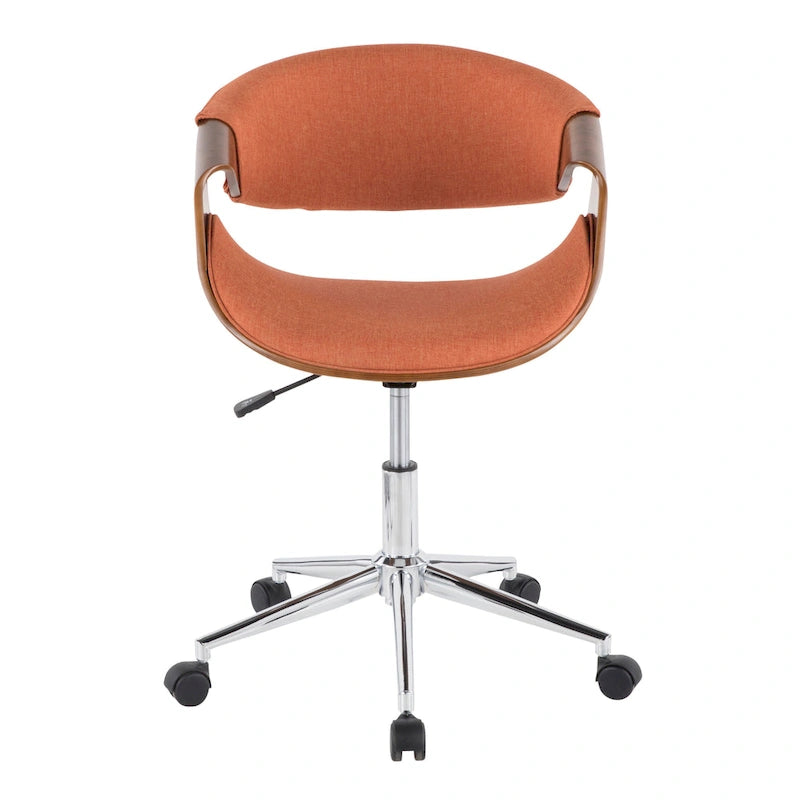 Chaise de bureau moderne en noyer de style mi-siècle
