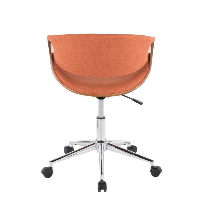 Chaise de bureau moderne en noyer de style mi-siècle