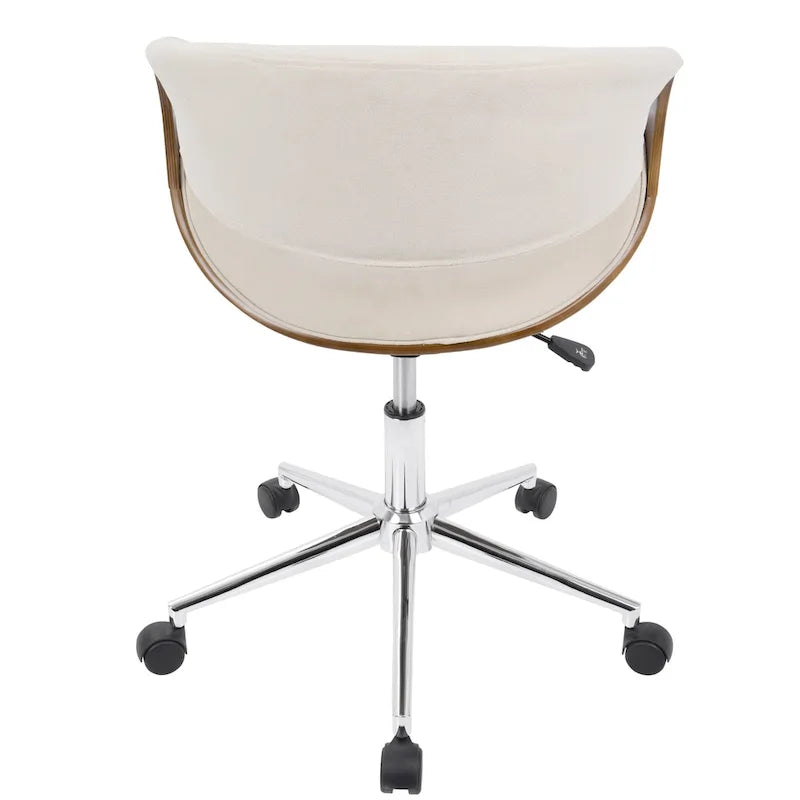 Chaise de bureau moderne en noyer de style mi-siècle