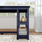 Scrivania ad angolo a L per 1 persona con ripiani, in espresso/blu/naturale/argilla/grigio/bianco