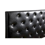 Testiera regolabile in twill e similpelle marrone / nero / bianco / grigio chiaro – Twin / Full / Queen / King, 1 persona