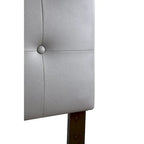 Testiera regolabile in twill e similpelle marrone / nero / bianco / grigio chiaro – Twin / Full / Queen / King, 1 persona