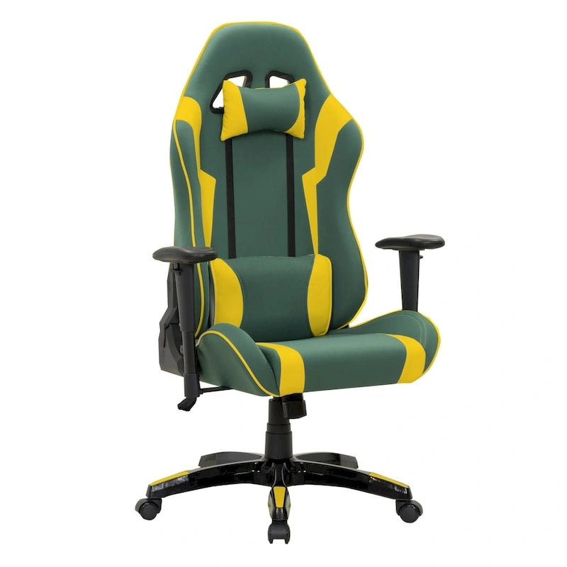 Sedia Gaming Multicolore con Schienale Alto, in Mesh e Pelle, Posto Singolo