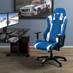 Sedia Gaming Multicolore con Schienale Alto, in Mesh e Pelle, Posto Singolo