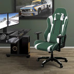 Sedia Gaming Multicolore con Schienale Alto, in Mesh e Pelle, Posto Singolo