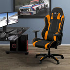 Sedia Gaming Multicolore con Schienale Alto, in Mesh e Pelle, Posto Singolo