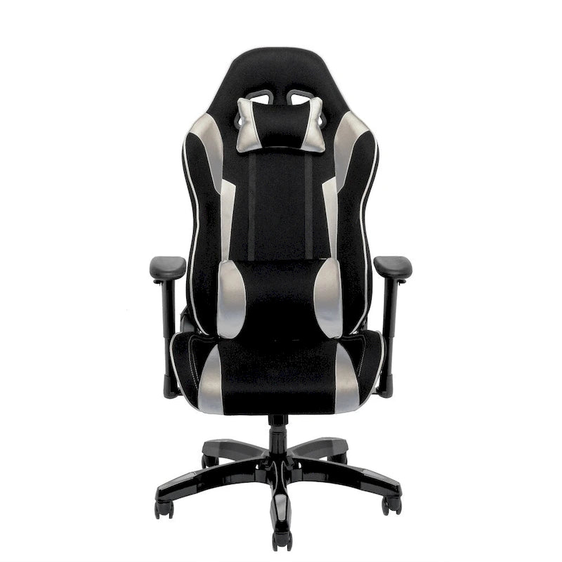 Sedia Gaming Multicolore con Schienale Alto, in Mesh e Pelle, Posto Singolo