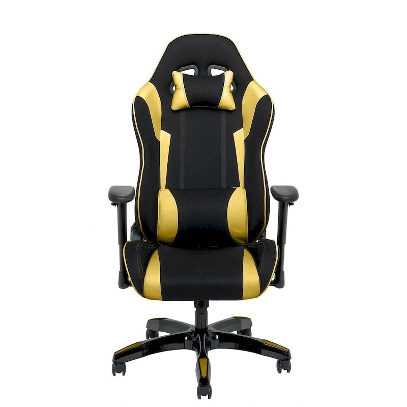 Sedia Gaming Multicolore con Schienale Alto, in Mesh e Pelle, Posto Singolo
