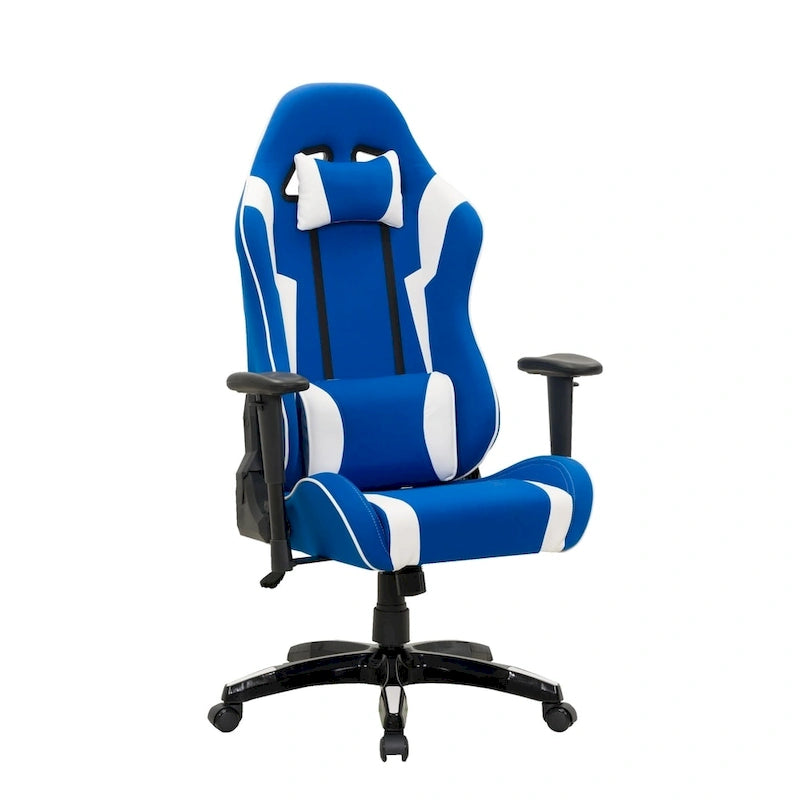 Sedia Gaming Multicolore con Schienale Alto, in Mesh e Pelle, Posto Singolo