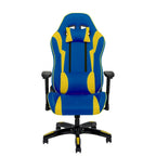 Sedia Gaming Multicolore con Schienale Alto, in Mesh e Pelle, Posto Singolo