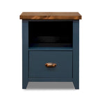 Mobile archivio a 1 cassetto "Blue Denim & Whiskey Farmhouse" (1 persona)