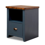 Mobile archivio a 1 cassetto "Blue Denim & Whiskey Farmhouse" (1 persona)