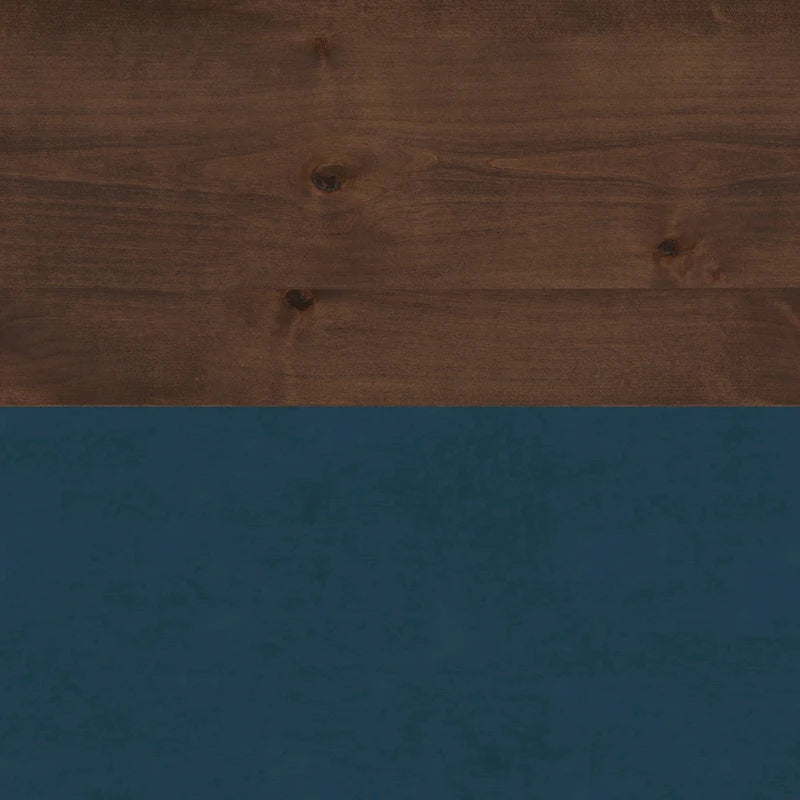 Mobile archivio a 1 cassetto "Blue Denim & Whiskey Farmhouse" (1 persona)