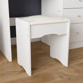 Makeup Vanity Table Set with Three-Color Light Mirror&Mirror & Stool - N/A