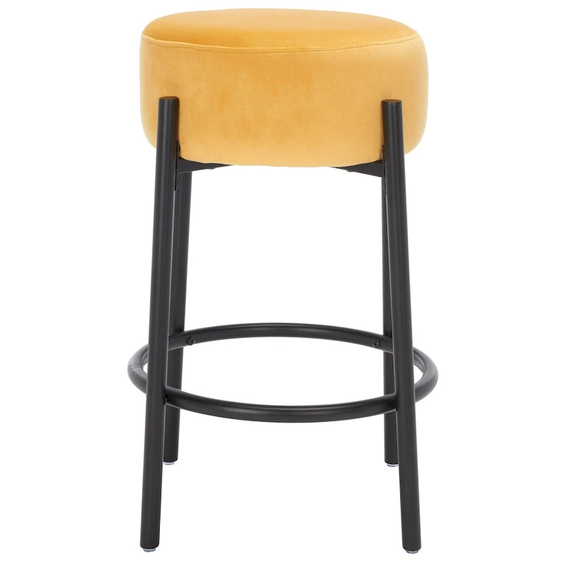 Tabouret de comptoir à pieds en métal de 26 pouces - 15W x 15D x 26H